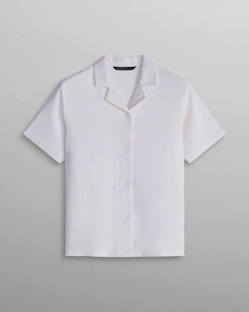 Women's Back to Basics Linen Camp Collar