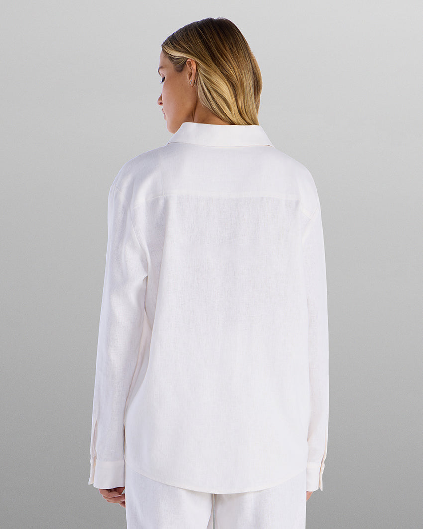 Women's Back to Basics Linen Button Down