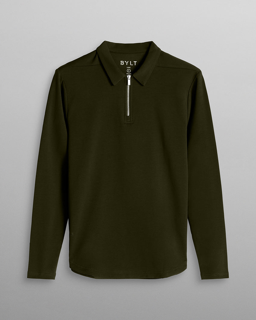 LUX Long Sleeve Zip Polo