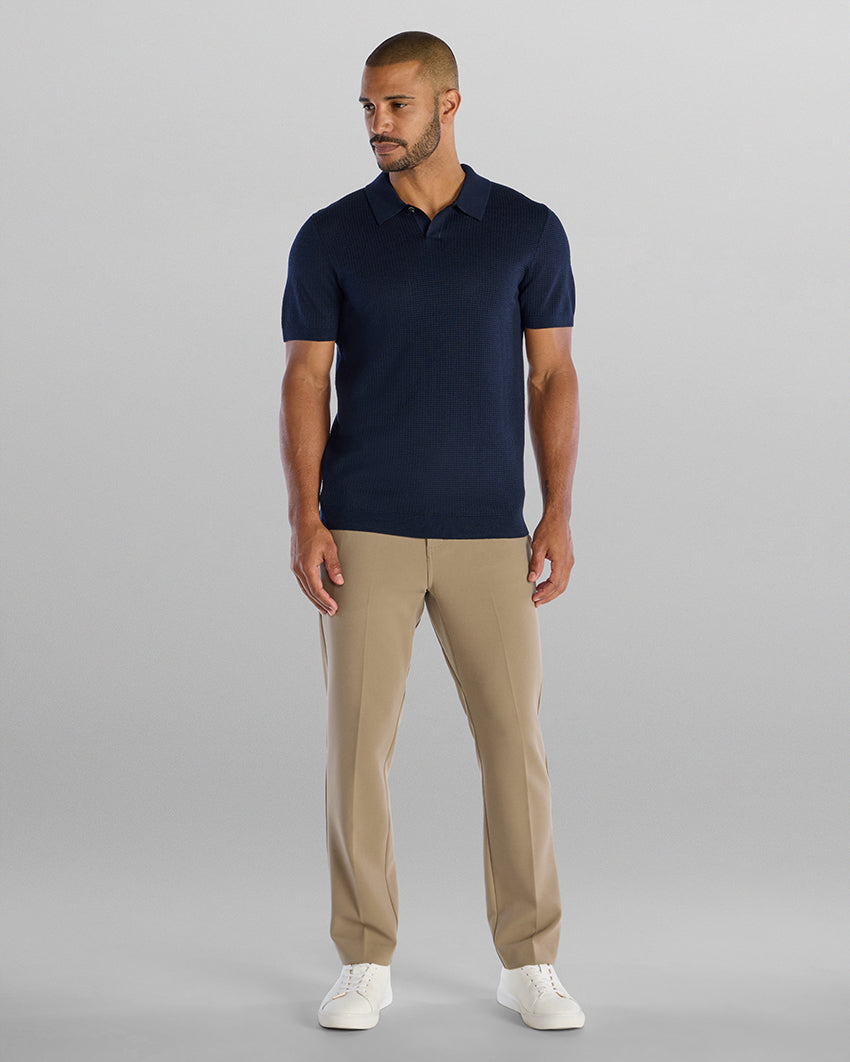 Textured Knit Polo
