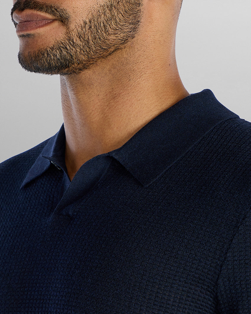 Textured Knit Polo