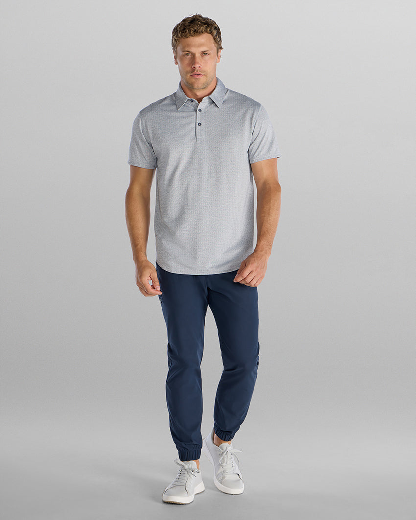 Heather Printed Polo