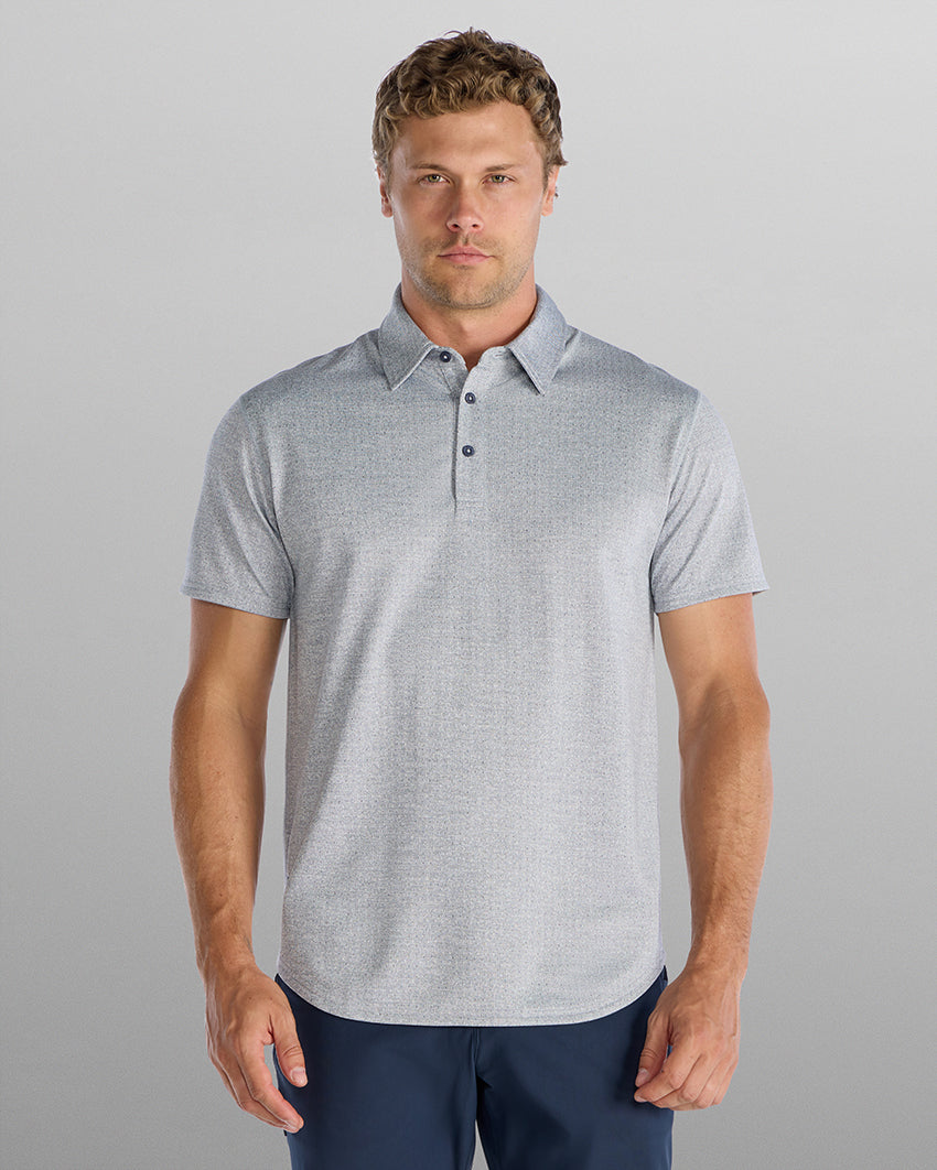 Heather Printed Polo