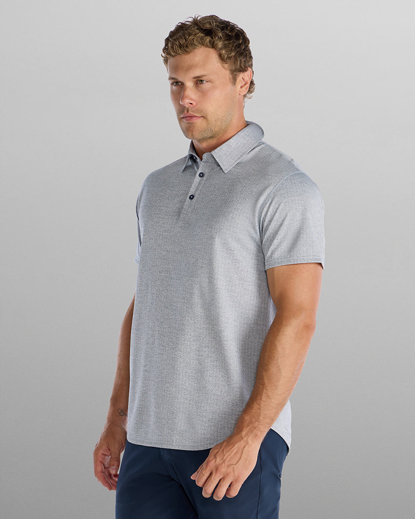 Heather Printed Polo