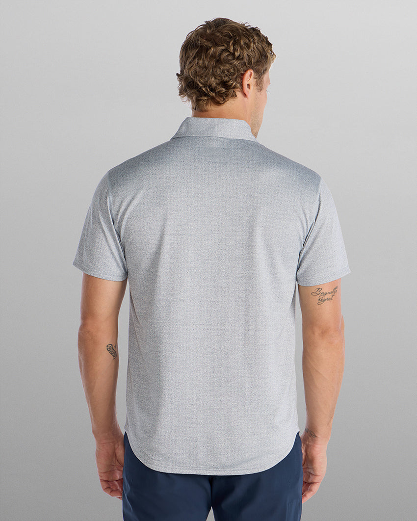 Heather Printed Polo