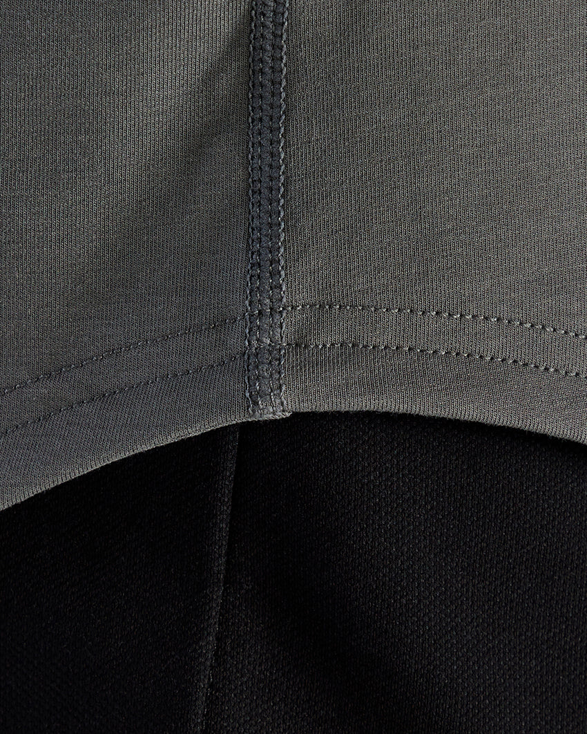 Henley Drop-Cut Long Sleeve: LUX