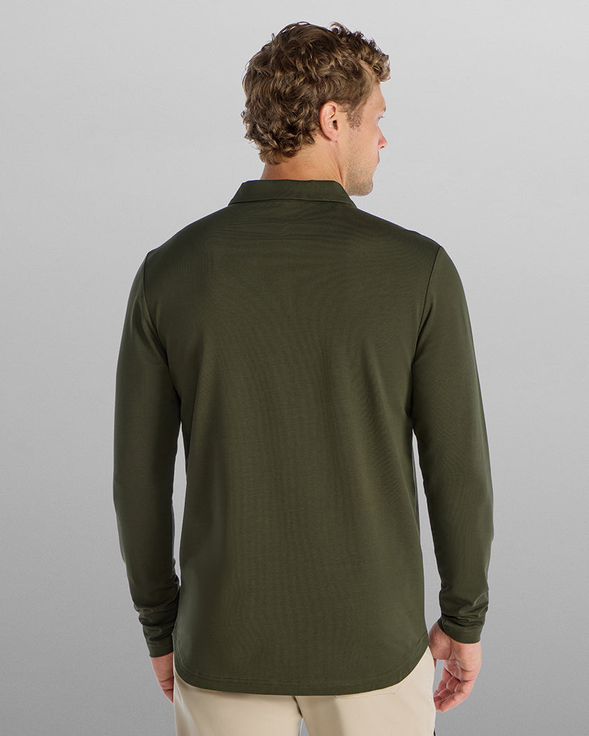 LUX Long Sleeve Zip Polo
