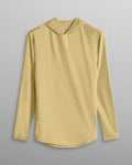Hooded Drop-Cut Long Sleeve
