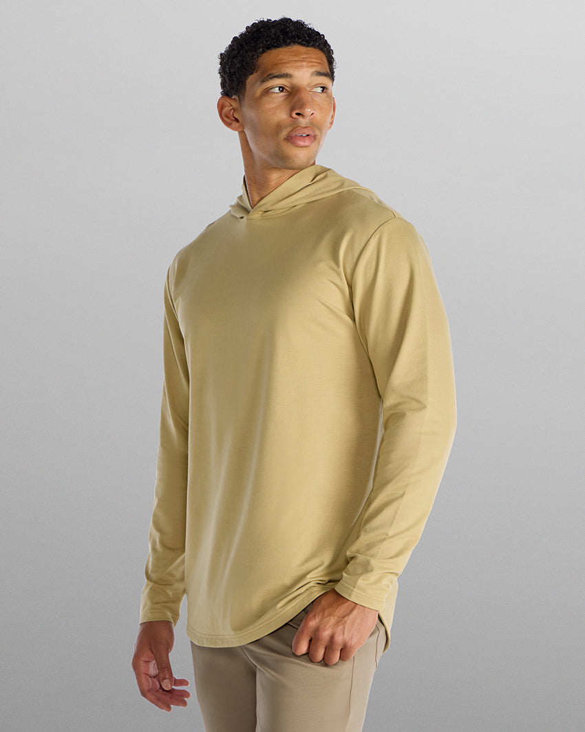 Hooded Drop-Cut Long Sleeve