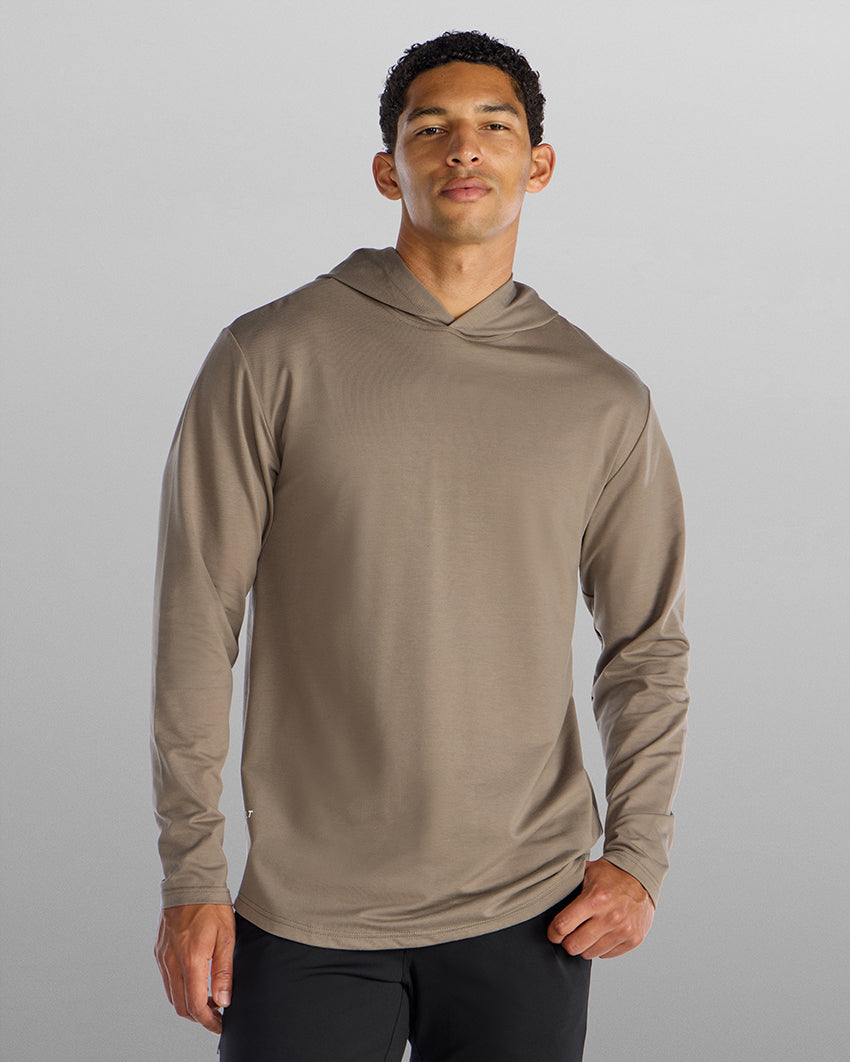 Hooded Drop-Cut Long Sleeve