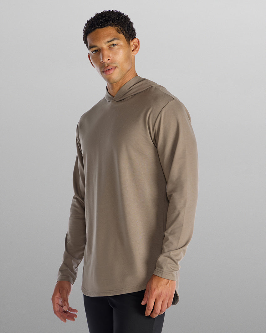 Hooded Drop-Cut Long Sleeve