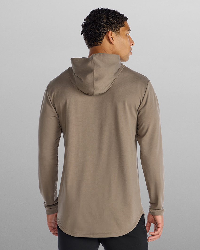 Hooded Drop-Cut Long Sleeve