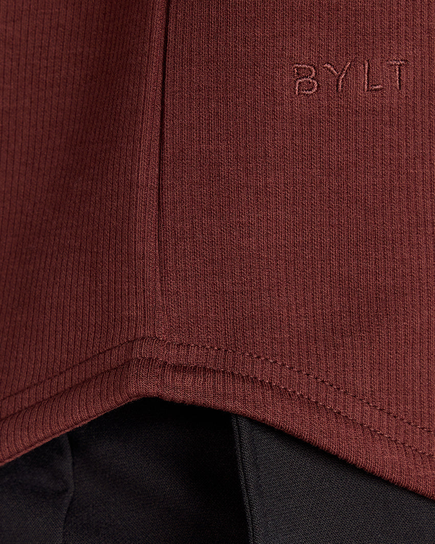 Micro Rib Long Sleeve Polo