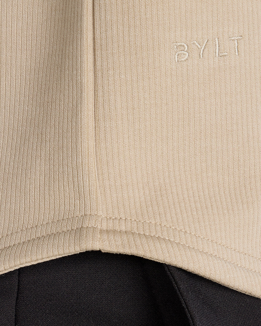 Micro Rib Long Sleeve Polo
