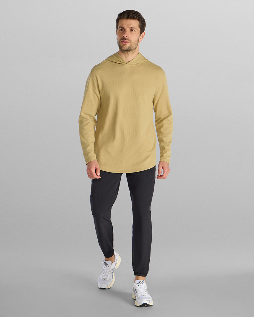 Thermal Hooded Drop-Cut Long Sleeve