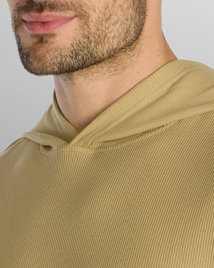 Thermal Hooded Drop-Cut Long Sleeve