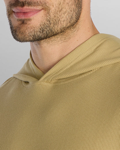 Thermal Hooded Drop-Cut Long Sleeve