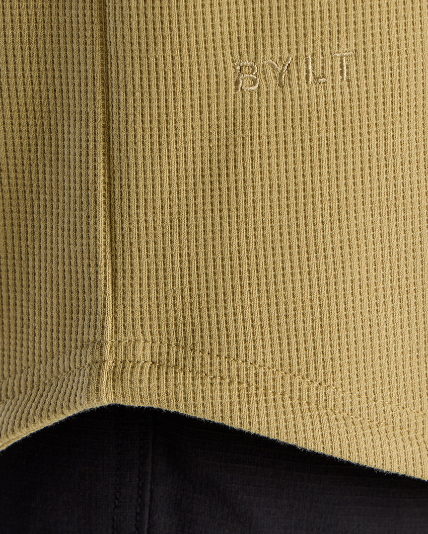 Thermal Hooded Drop-Cut Long Sleeve