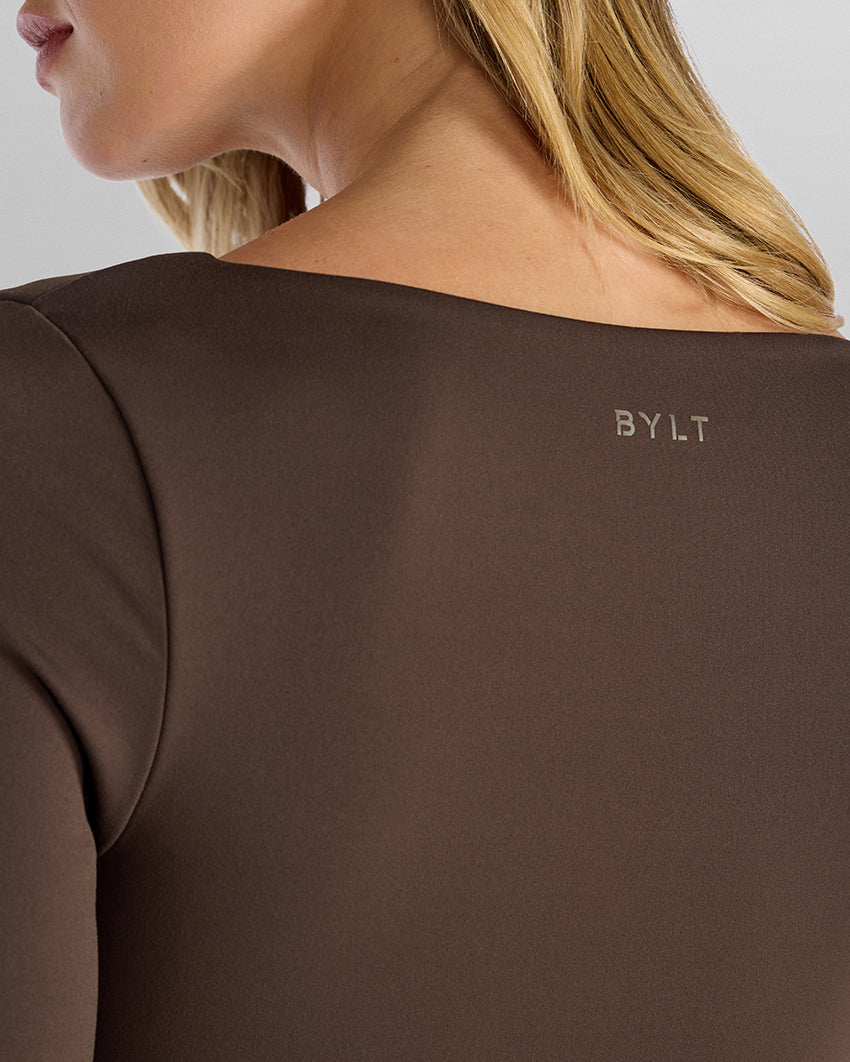 Balm Square Neck Long Sleeve Maxi Dress