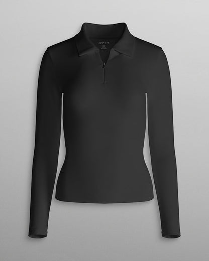 Balm Zip Long Sleeve Polo