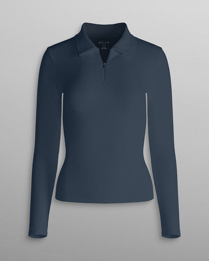 Balm Zip Long Sleeve Polo