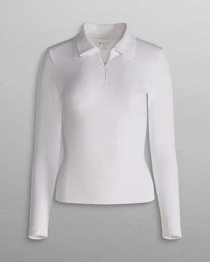 Balm Zip Long Sleeve Polo