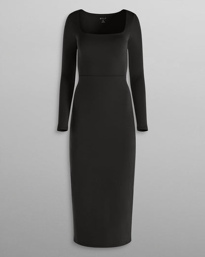Balm Square Neck Long Sleeve Maxi Dress