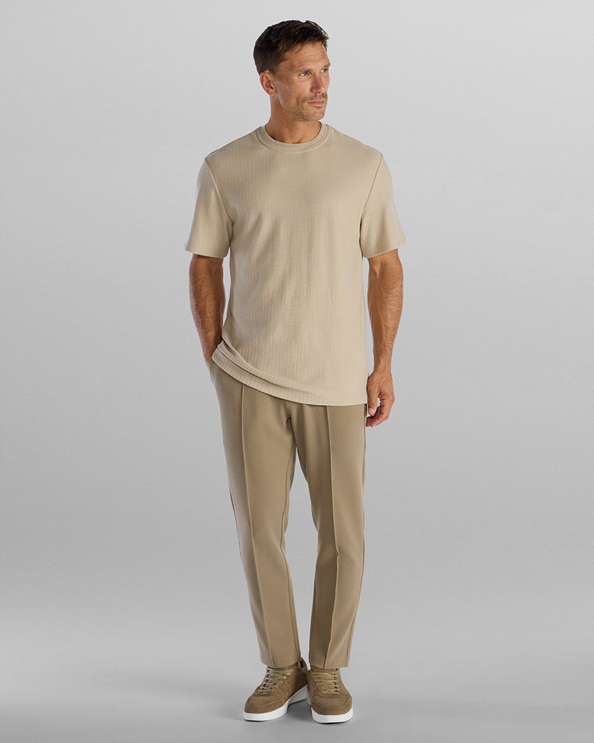Brushed Herringbone Box Tee