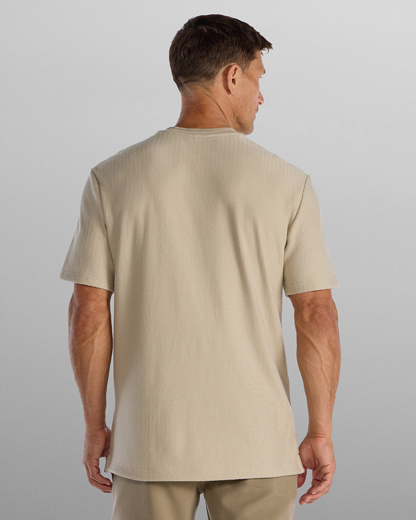 Brushed Herringbone Box Tee