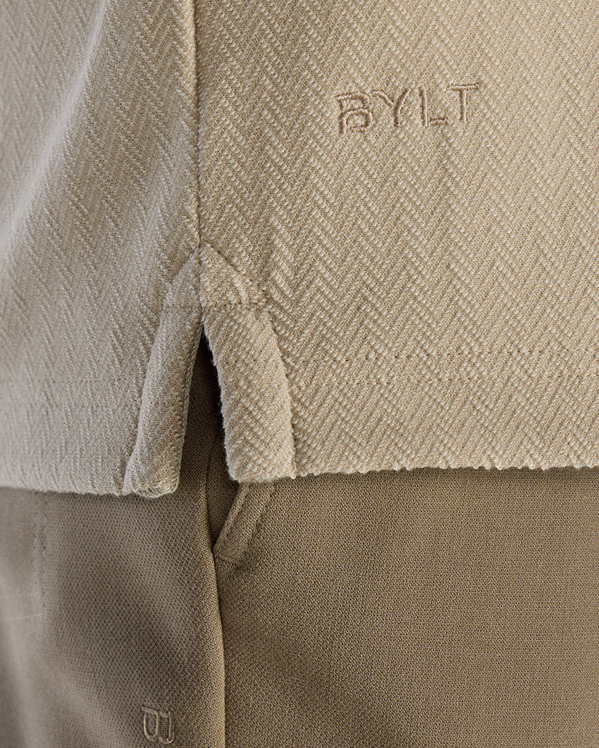 Brushed Herringbone Box Tee