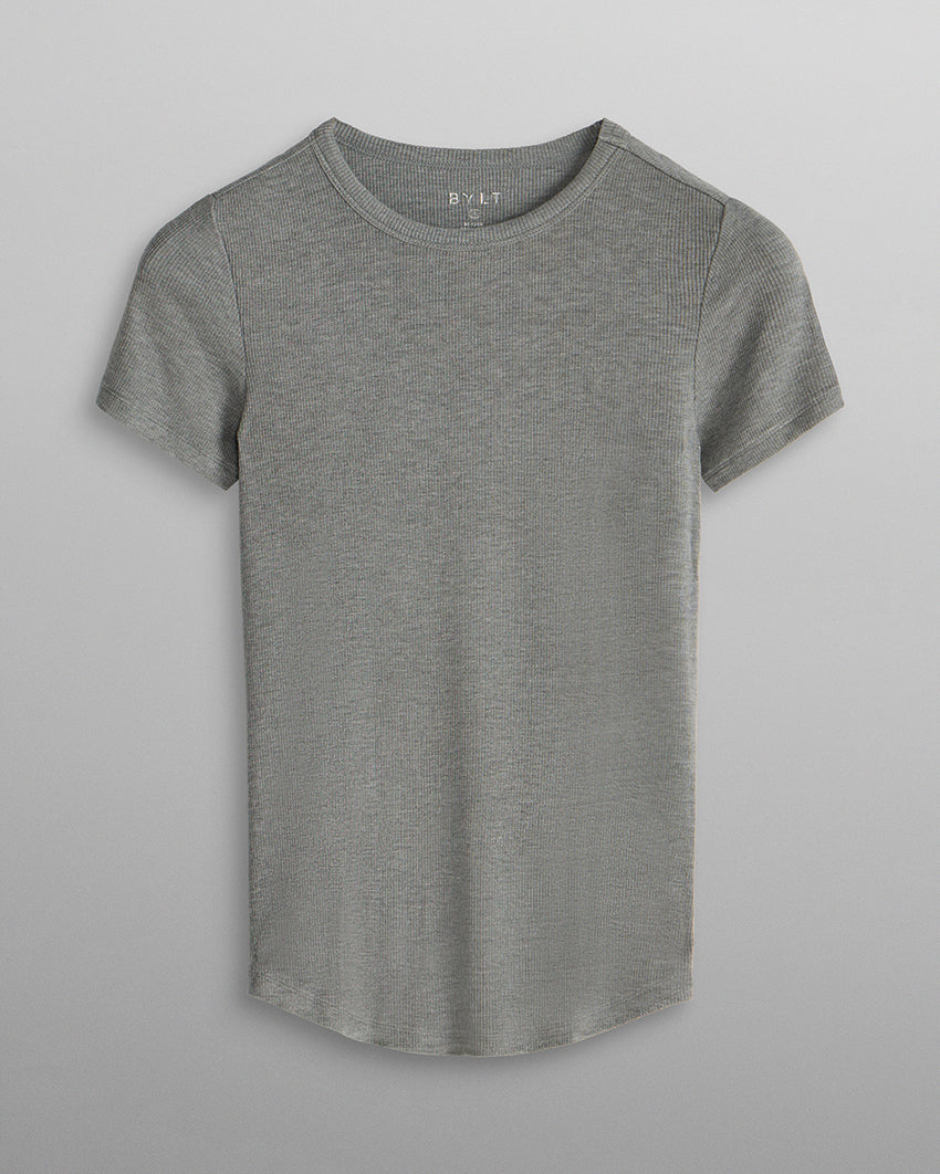 Modal Micro Rib Fitted Drop-Cut
