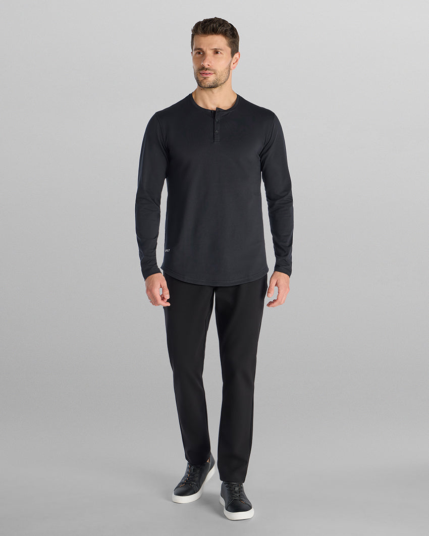 Henley Drop-Cut Long Sleeve: BYLT Signature