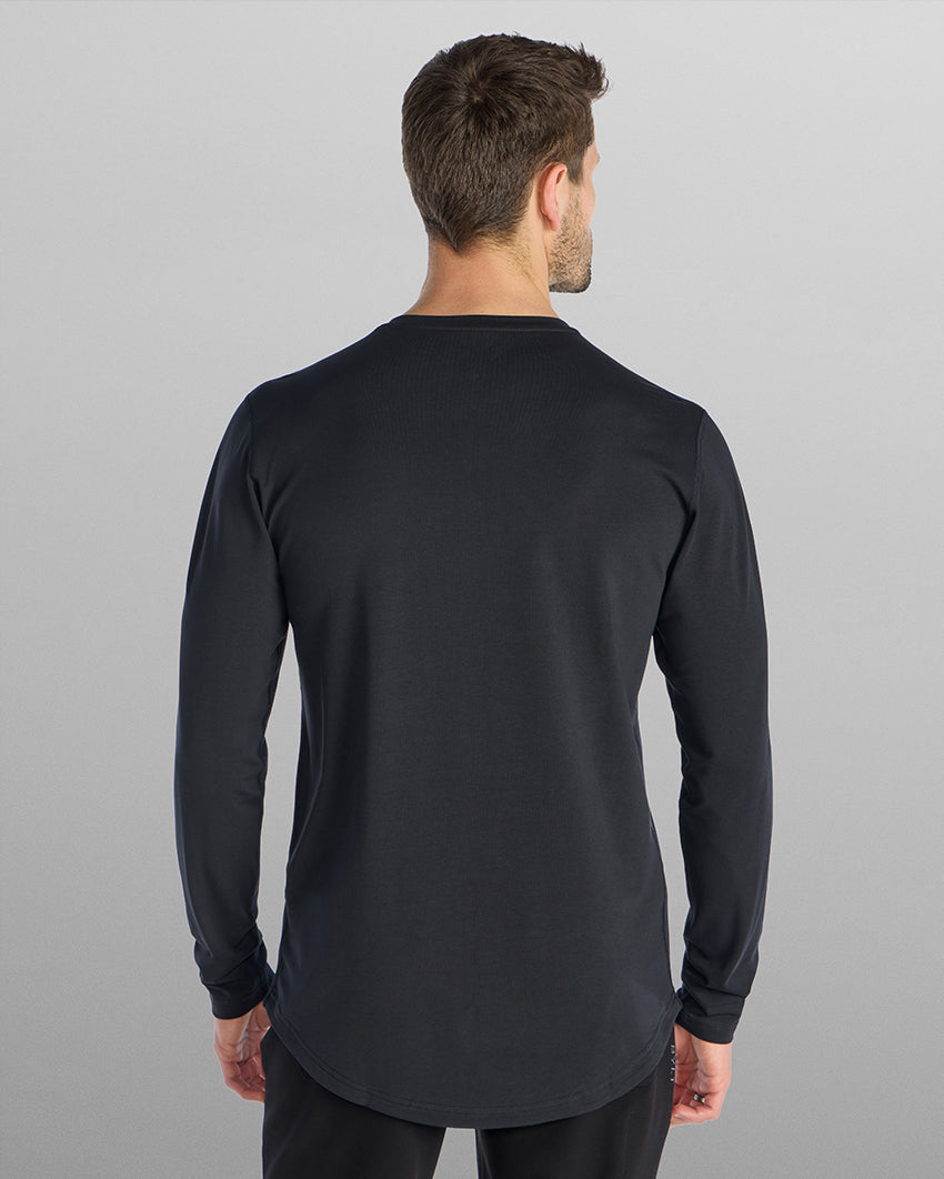 Henley Drop-Cut Long Sleeve: BYLT Signature
