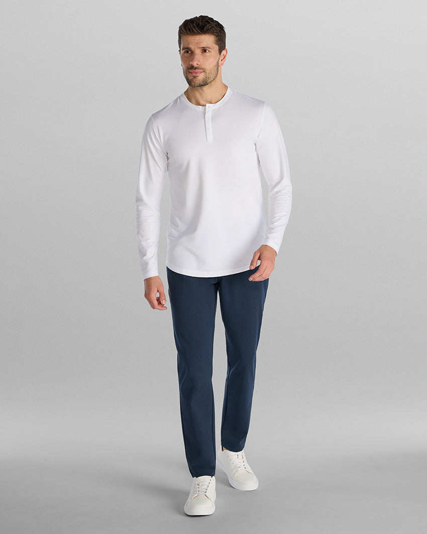 Henley Drop-Cut Long Sleeve: LUX