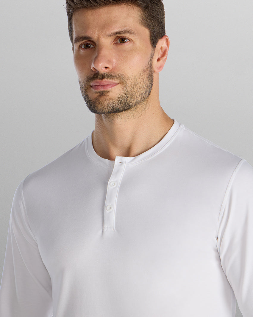 Henley Drop-Cut Long Sleeve: LUX