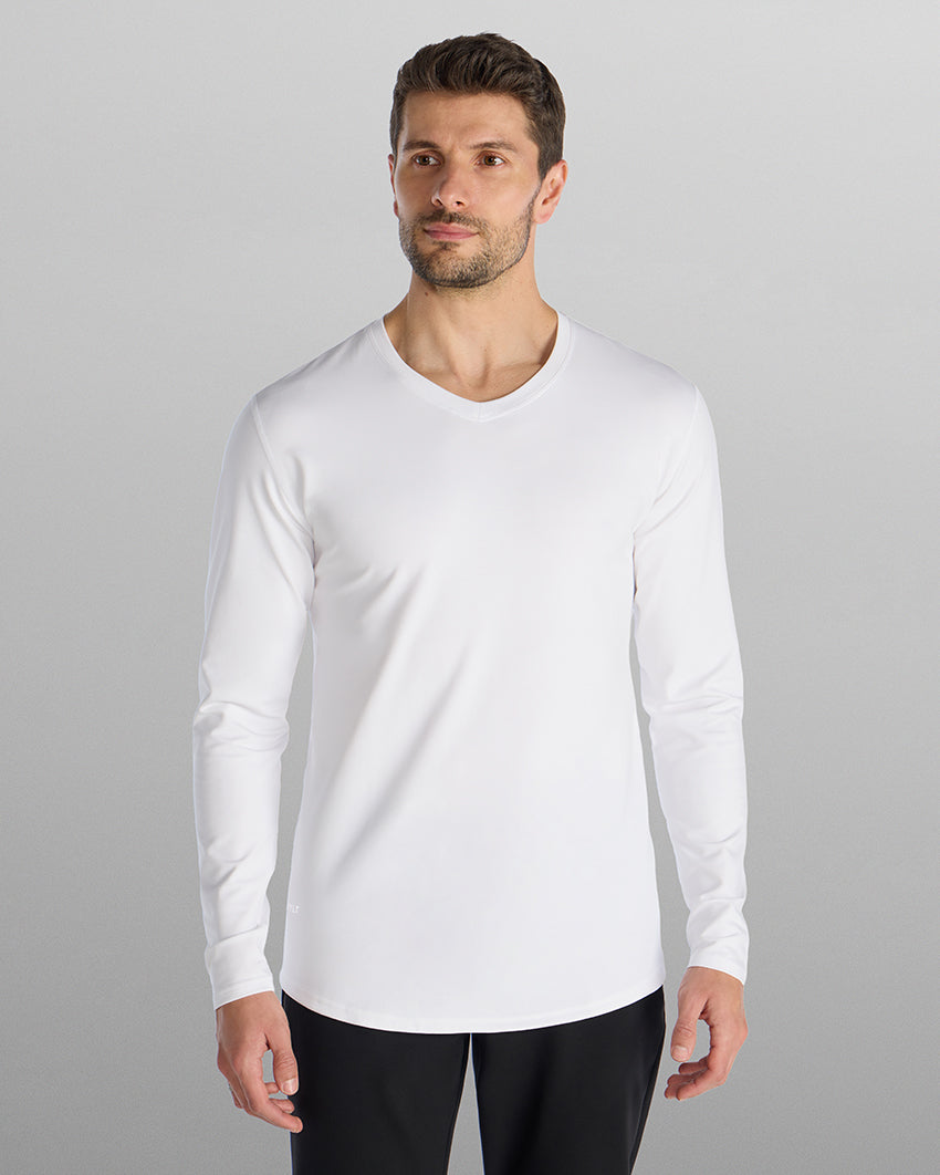 V-Neck Long Sleeve Drop-Cut: LUX