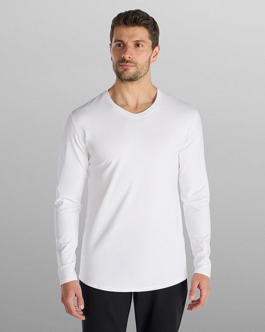 V-Neck Long Sleeve Drop-Cut: LUX