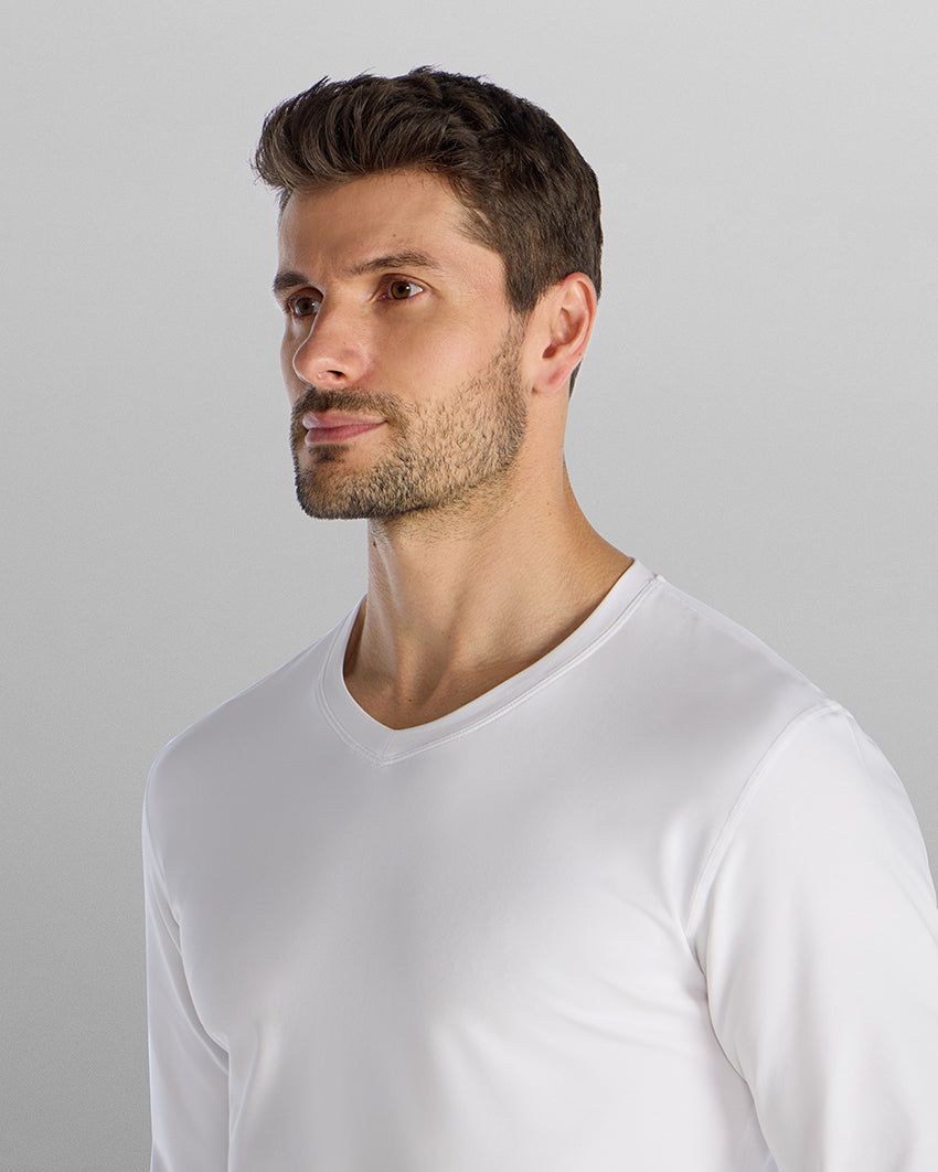 V-Neck Long Sleeve Drop-Cut: LUX