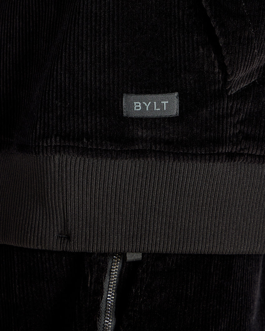 Corduroy Relaxed Mockneck Hoodie