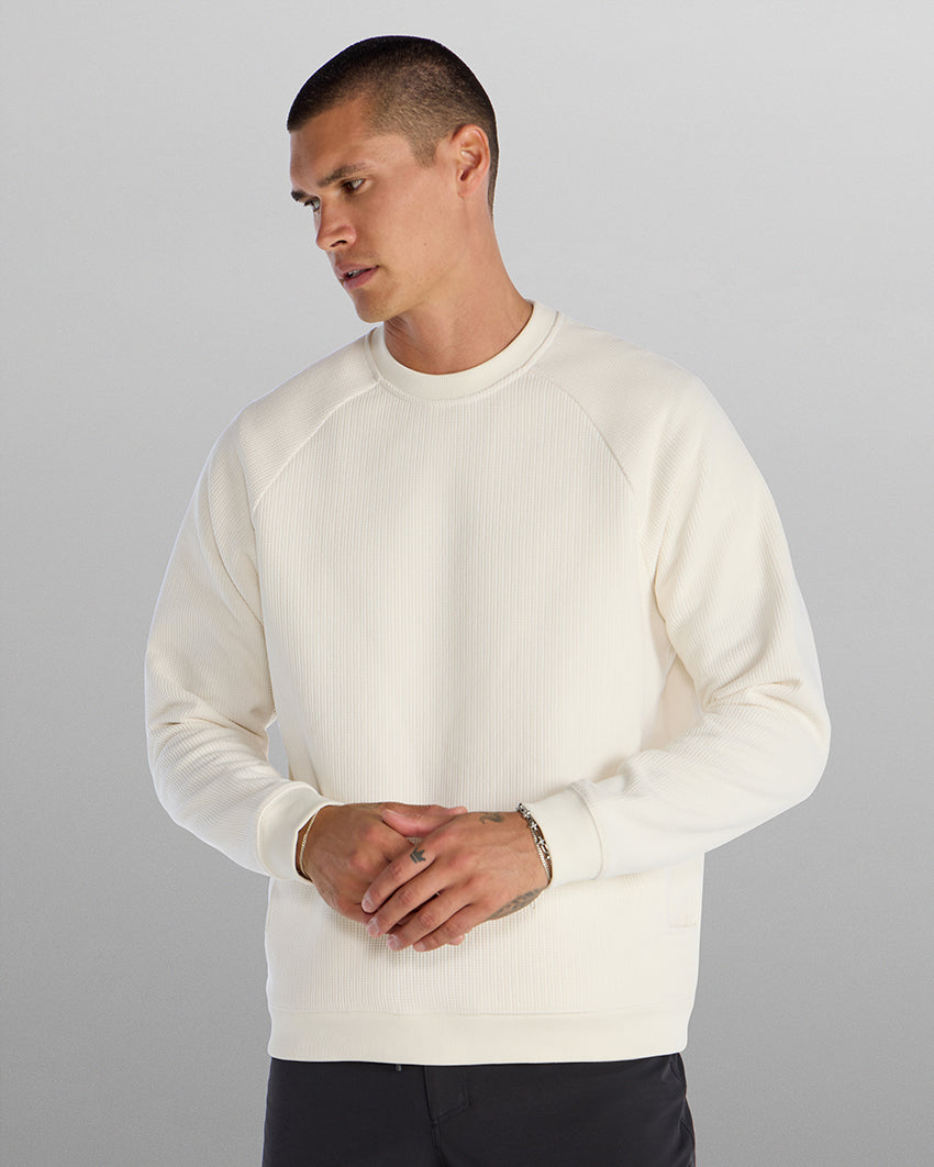 Heavyweight Waffle Crewneck