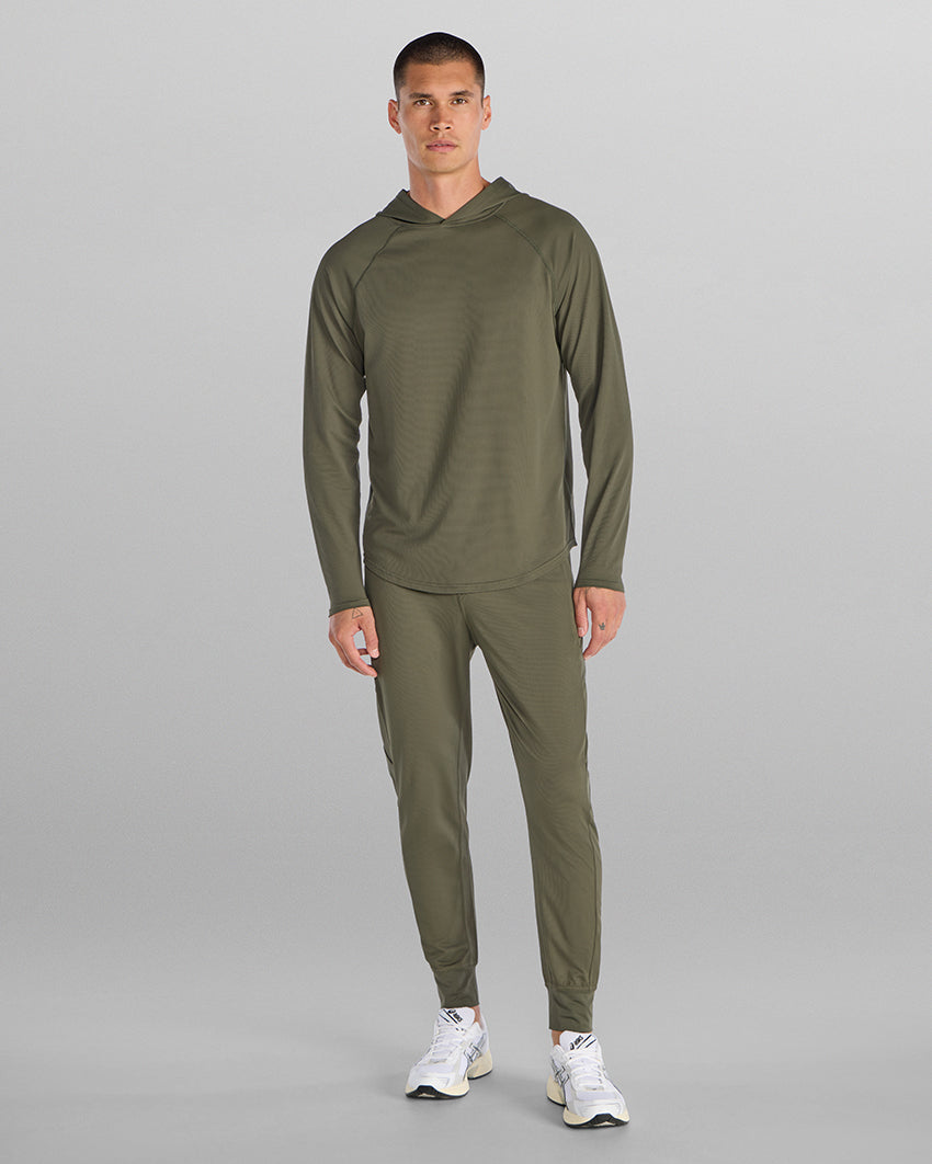 Adaptive Micro Waffle Hooded Drop-Cut