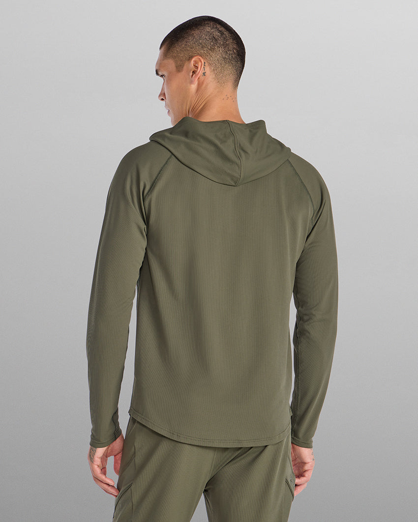 Adaptive Micro Waffle Hooded Drop-Cut