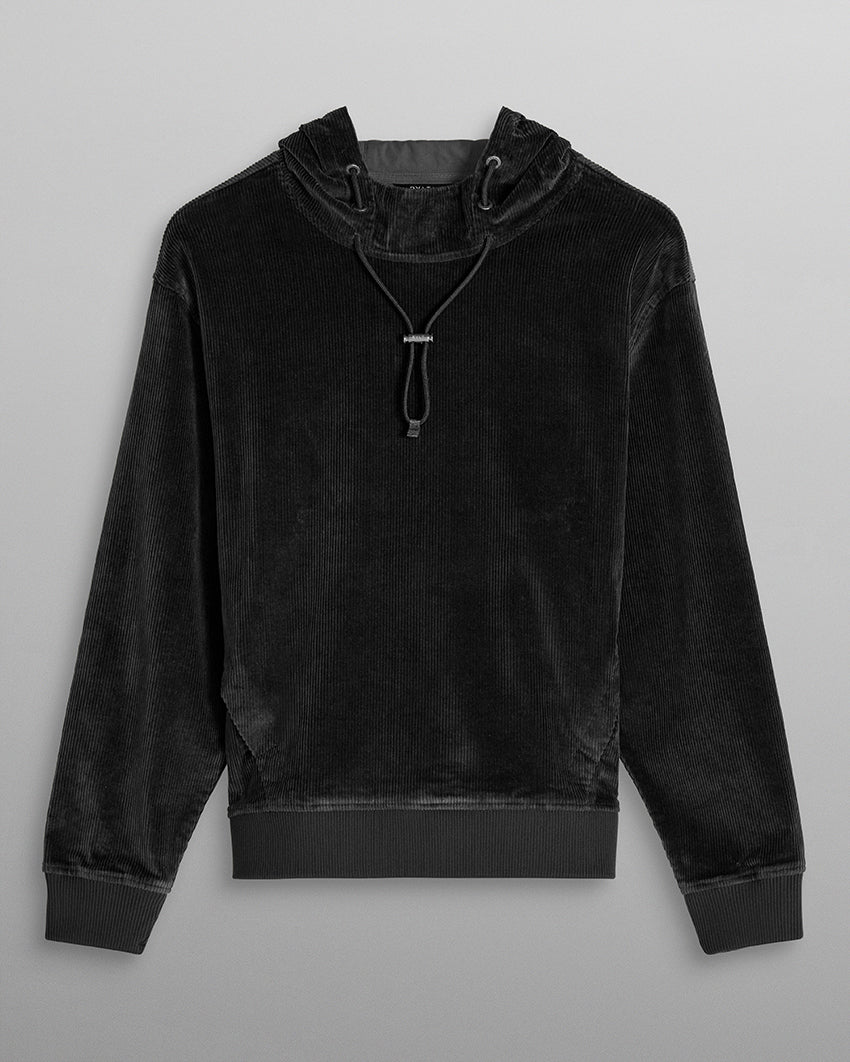 Corduroy Relaxed Mockneck Hoodie