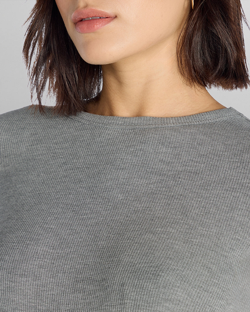 Modal Micro Rib Fitted Drop-Cut