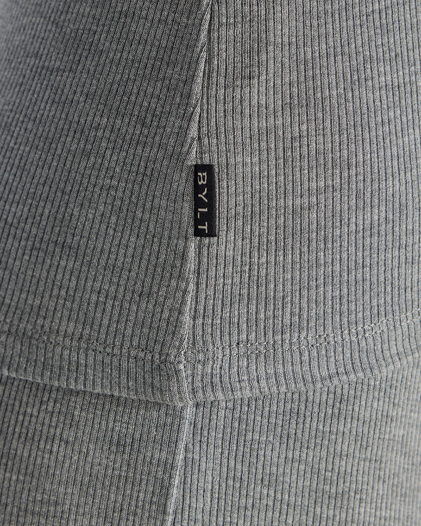 Modal Micro Rib Fitted Long Sleeve
