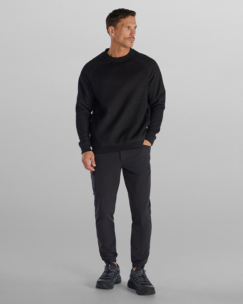 Heavyweight Waffle Crewneck