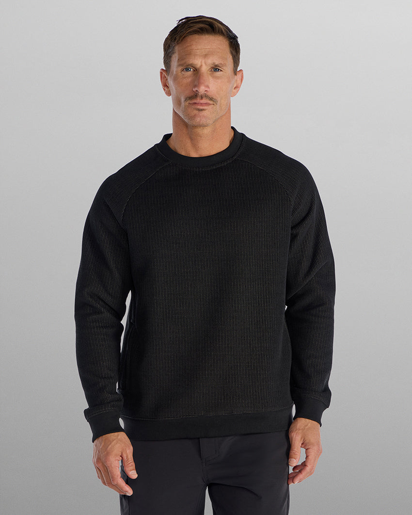 Heavyweight Waffle Crewneck