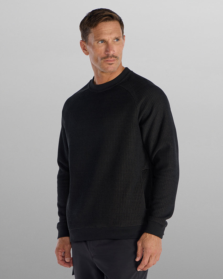 Heavyweight Waffle Crewneck