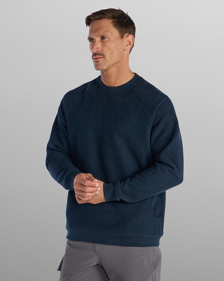 Heavyweight Waffle Crewneck