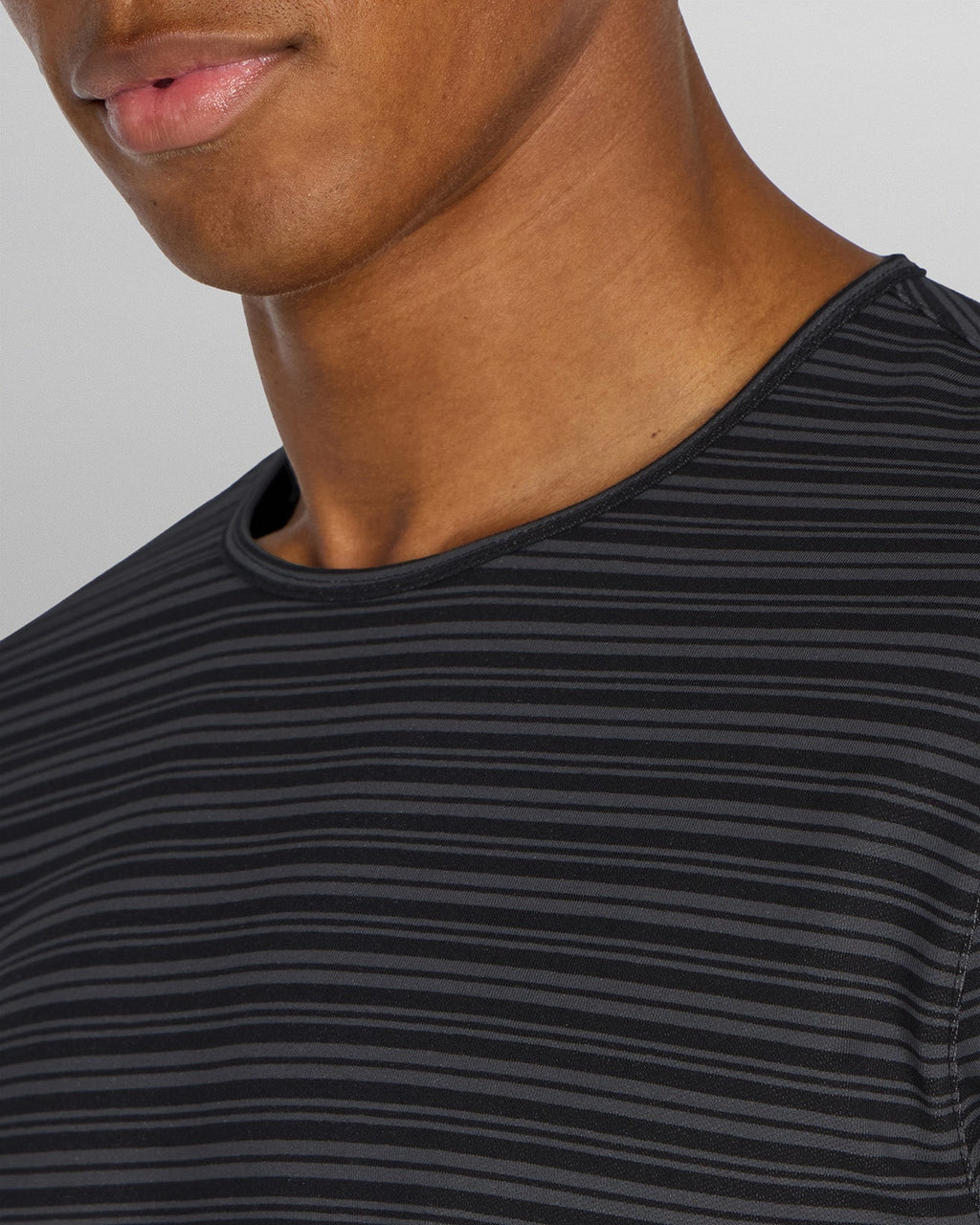 LUX Striped Drop-Cut Tee